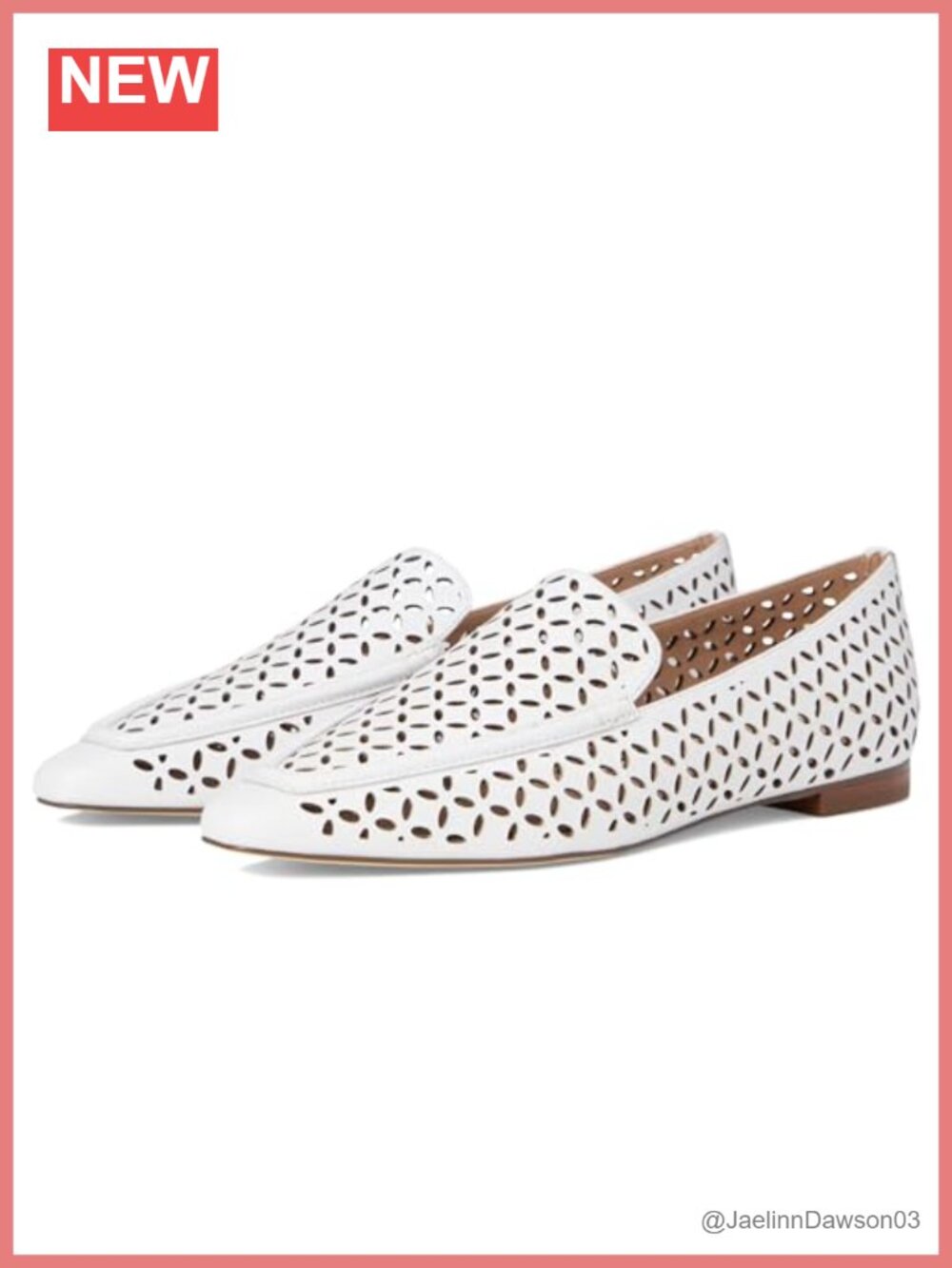 Cole Haan Women's Chantal Leather Slip-On Loafer with Laser Cut Perforations